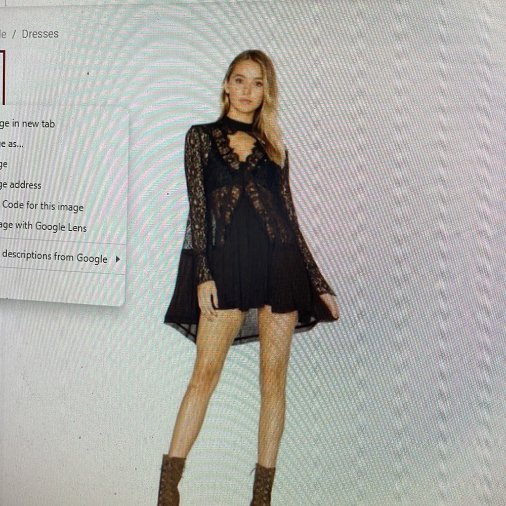 Free People tell tale lace tunic dress size small brand new with tags.